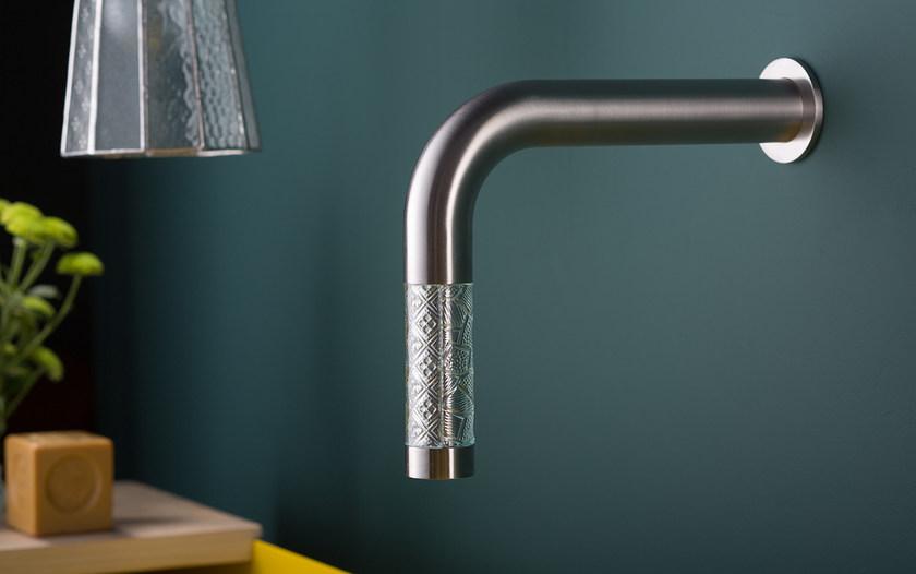 MINA Излив на стену из нержавеющей стали и стекла для умывальника Revitrum 12551 - Вид №4