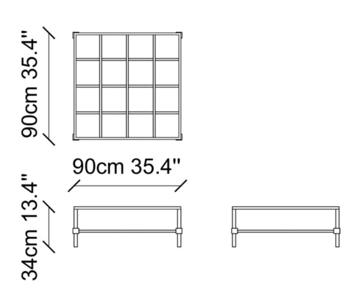 Квадратный садовый столик с керамической столешницей NDESIGN Ezora ARCH-00148116 - Вид №4