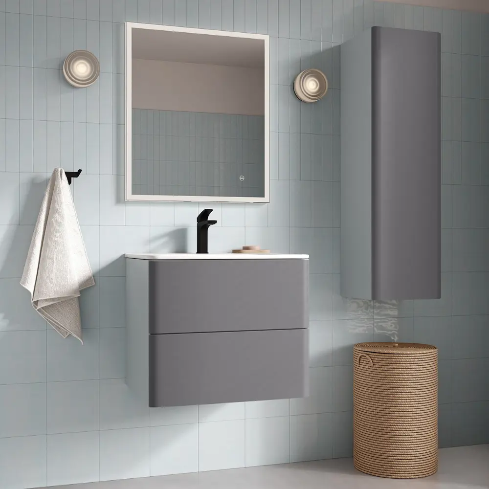 Комплект фасадов для тумбы Iddis Lahta 60 см LAH60GMi89 МДФ цвет графит STLM-2176938 - Вид №9