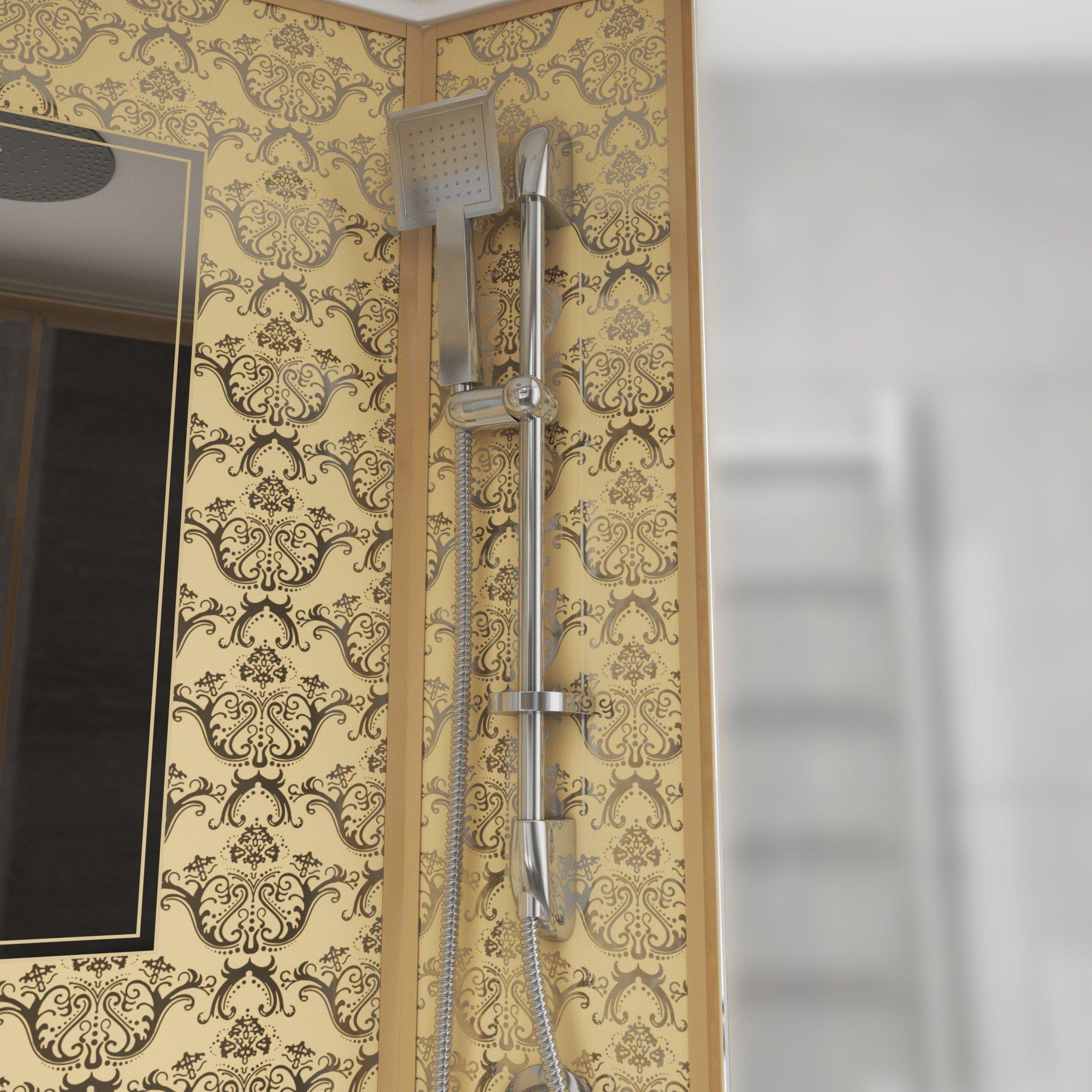 Душевая кабина NG-7711GR (900x1200х2150) низкий поддон стенки ЗОЛОТО Niagara Luxe - Вид №3