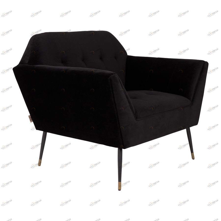 Кресло Kate черное низкое под бархат Dutchbone 3100062