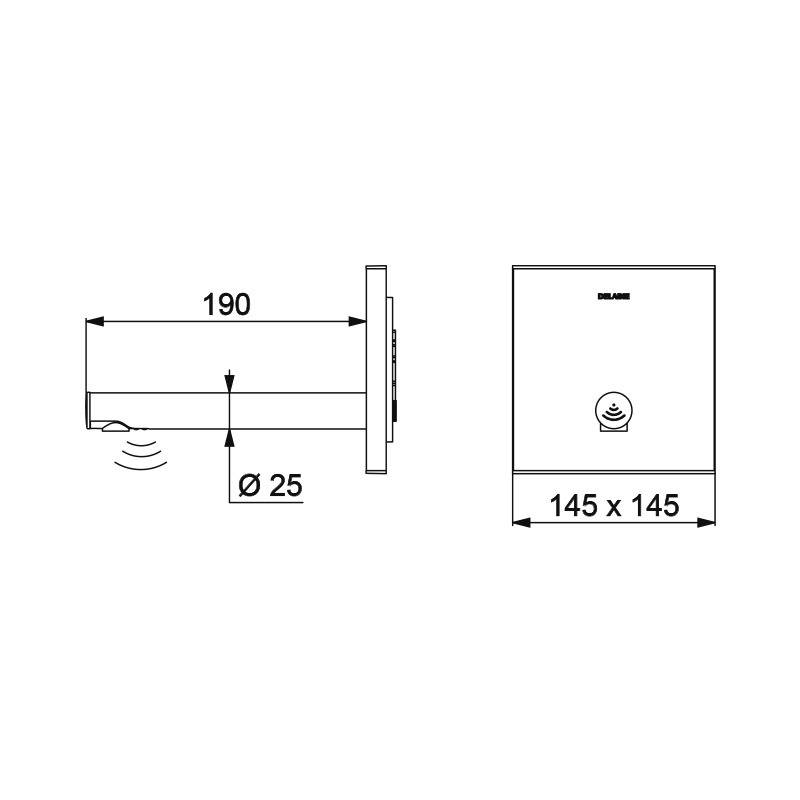 370106 Сенсорный кран для раковины BINOPTIC DELABIE  - Вид №1