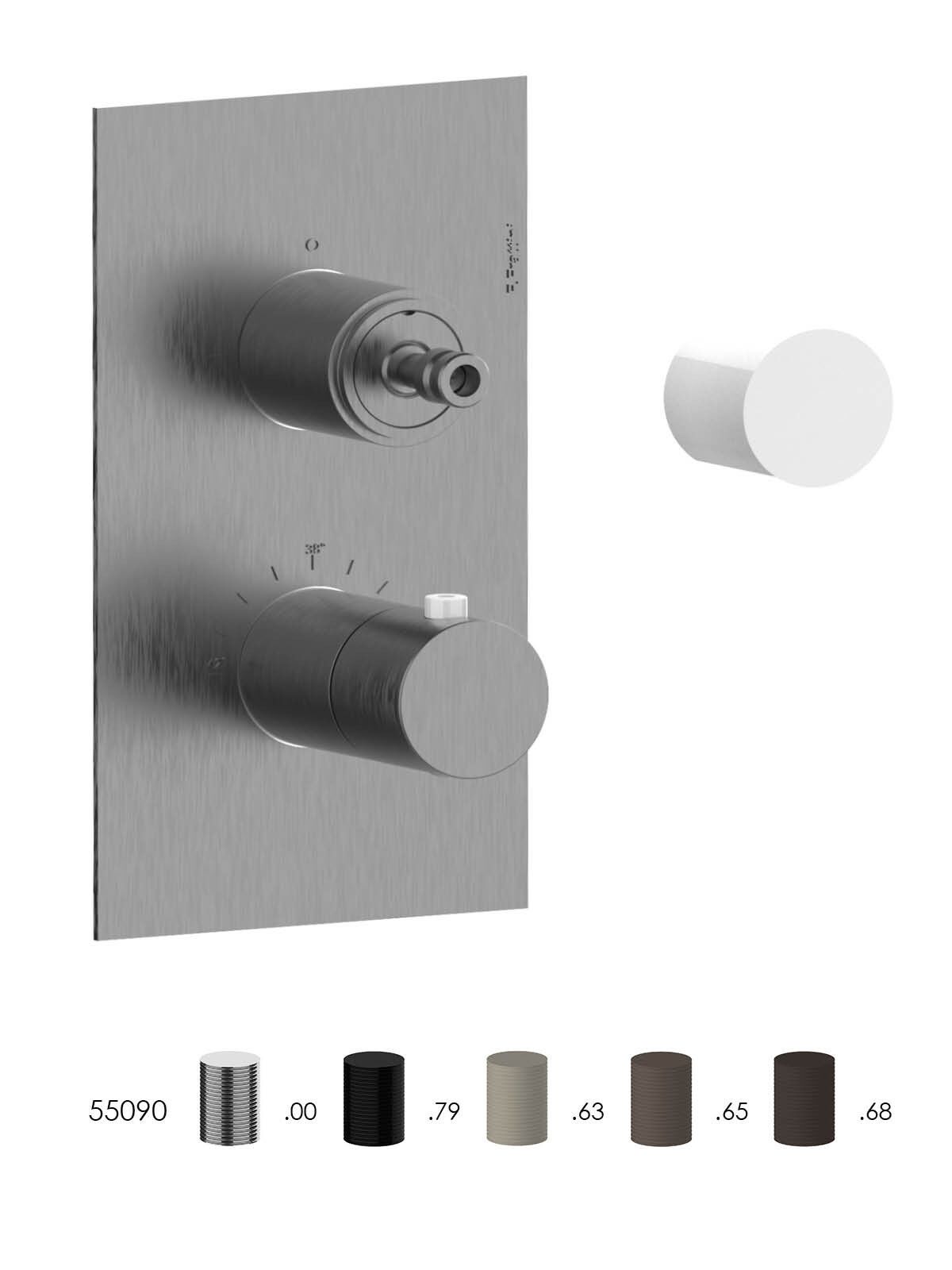 Встраиваемый термостатический смеситель для душа с 2 отверстиями Rubinetterie Frattini ARCH-00045320 - Вид №2