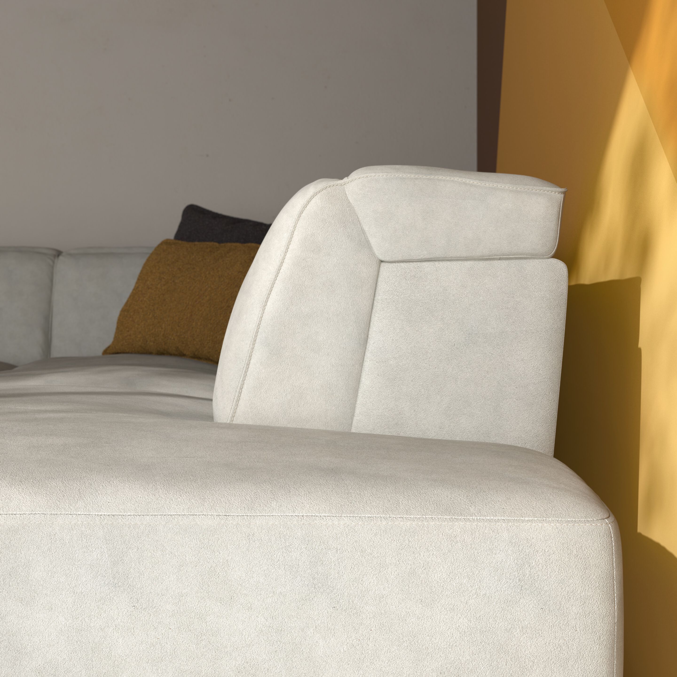 Угловой диван с откидной спинкой из ткани Natuzzi Italia IAGO ARCH-00131625 - Вид №7