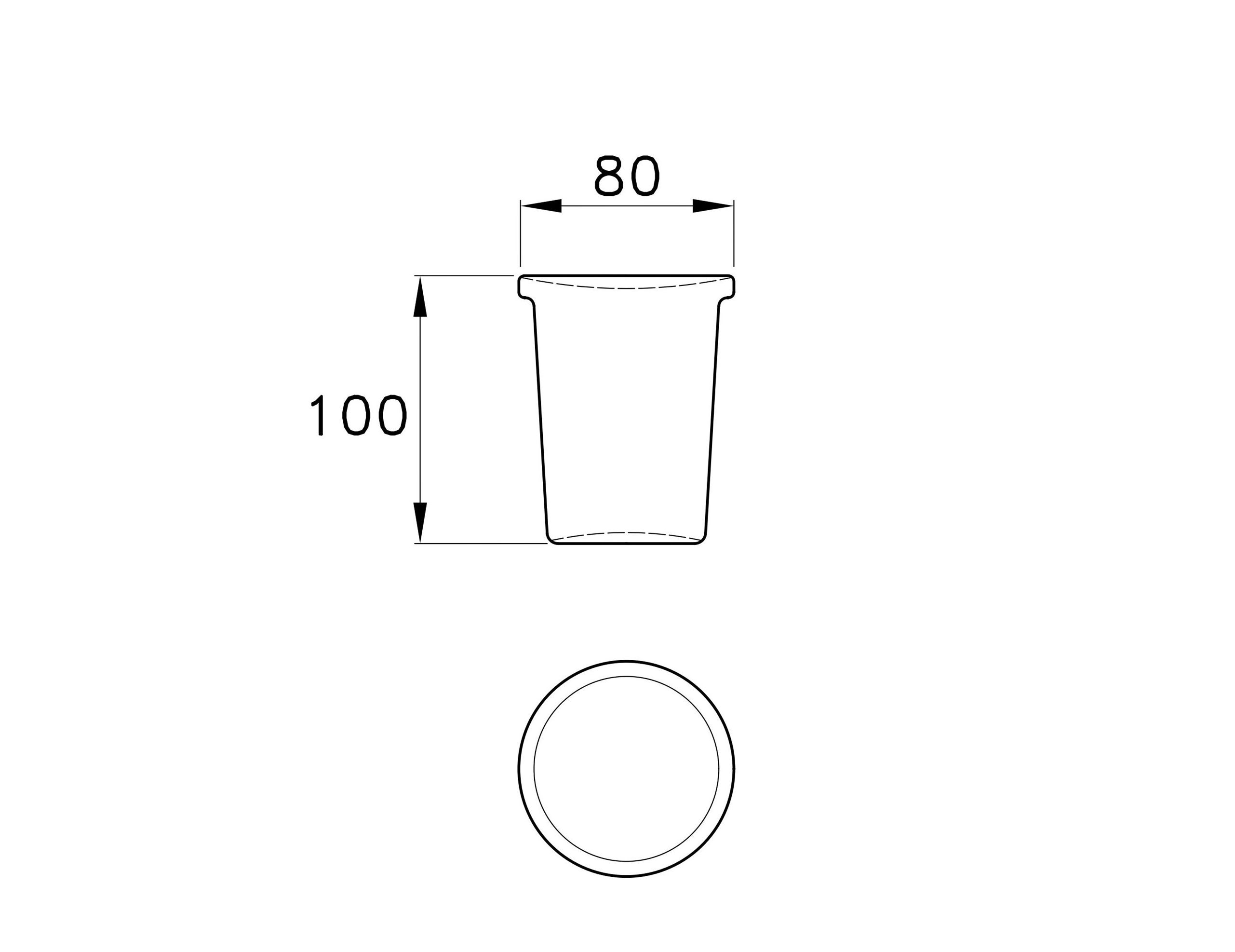 Матовый стеклянный настенный держатель зубной щетки RUBINETTERIE STELLA ARCH-00143161 - Вид №2