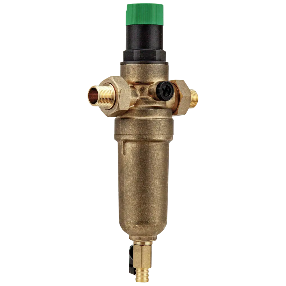 Промывной фильтр для ГВС Посейдон 1/2" НР 100 мкм с редуктором давления латунь 13620 STLM-2206283