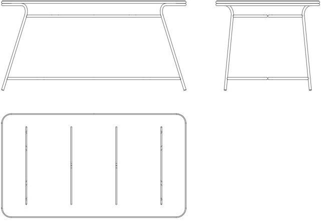 Garda Furniture Прямоугольный металлический садовый стол Totem Gt03re - Вид №2