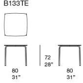 Paola Lenti Квадратный штабелируемый садовый стол Lido B133te - Вид №4