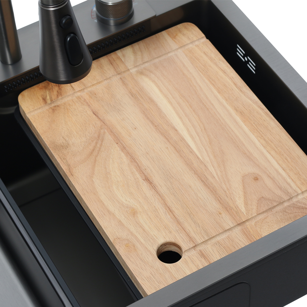 Мойка D6846B+6 MELANA ProfLine 3,0/215 ГРАФИТ врезная прямоугольная MLN-D6846B+6 D6846B+6 графит - Вид №1