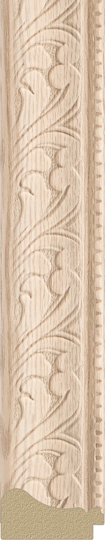 BY 1101 Зеркало в багетной раме - беленый дуб 57 mm EVOFORM Definite - Вид №2