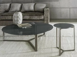 Casamilano Высокий стеклянный стол с металлической конструкцией Arne