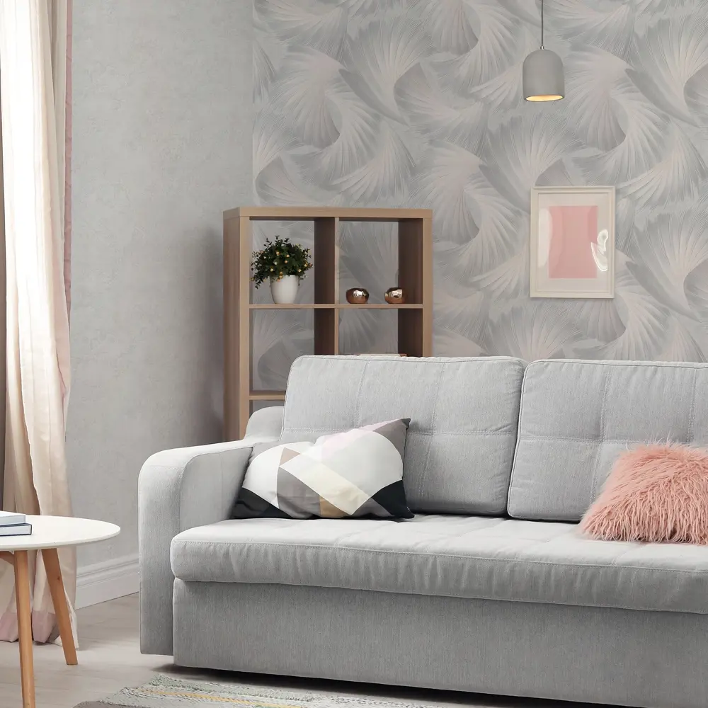 Обои флизелиновые Фламенко серые 4369-8 89428490 МОСКОВСКАЯ ОБОЙНАЯ ФАБРИКА STLM-1572586 - Вид №5