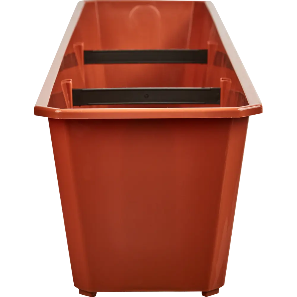 Ящик балконный Ingreen 80x17 h15 см v14 л пластик коричневый 87209982 STLM-2056708 - Вид №1