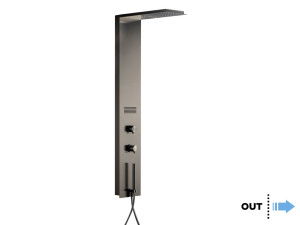 Душевая панель из нержавеющей стали с ручным душем и переключателем