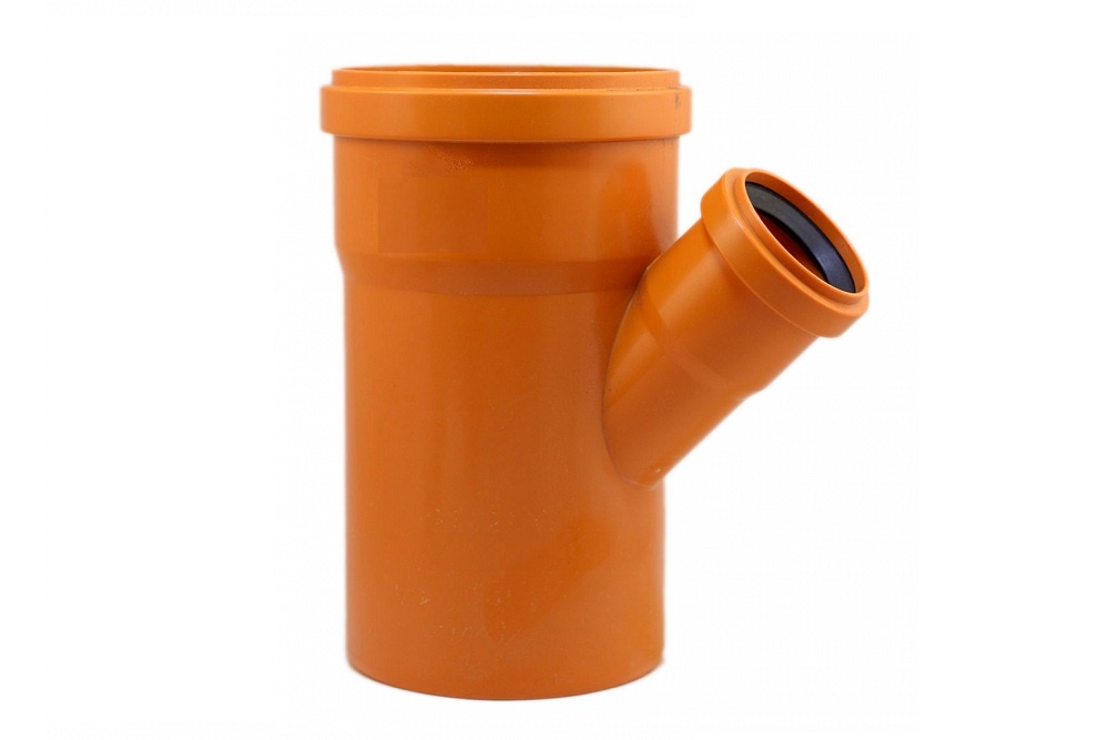 Тройник наружный ПП 110х50х45° рыжий Политек 6390 - Вид №1