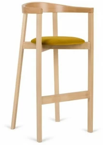 Paged Высокий табурет из бука со встроенной подушкой Uxi