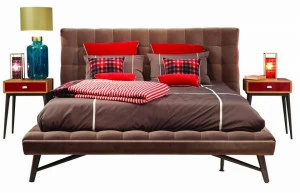 Roche Bobois Двуспальная кровать из хлопка с тафтинговым изголовьем Nouveaux classiques