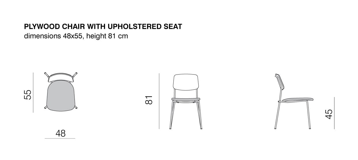 Стул с открытой спинкой и мягким сиденьем prostoria штамм ARCH-00036591 - Вид №6