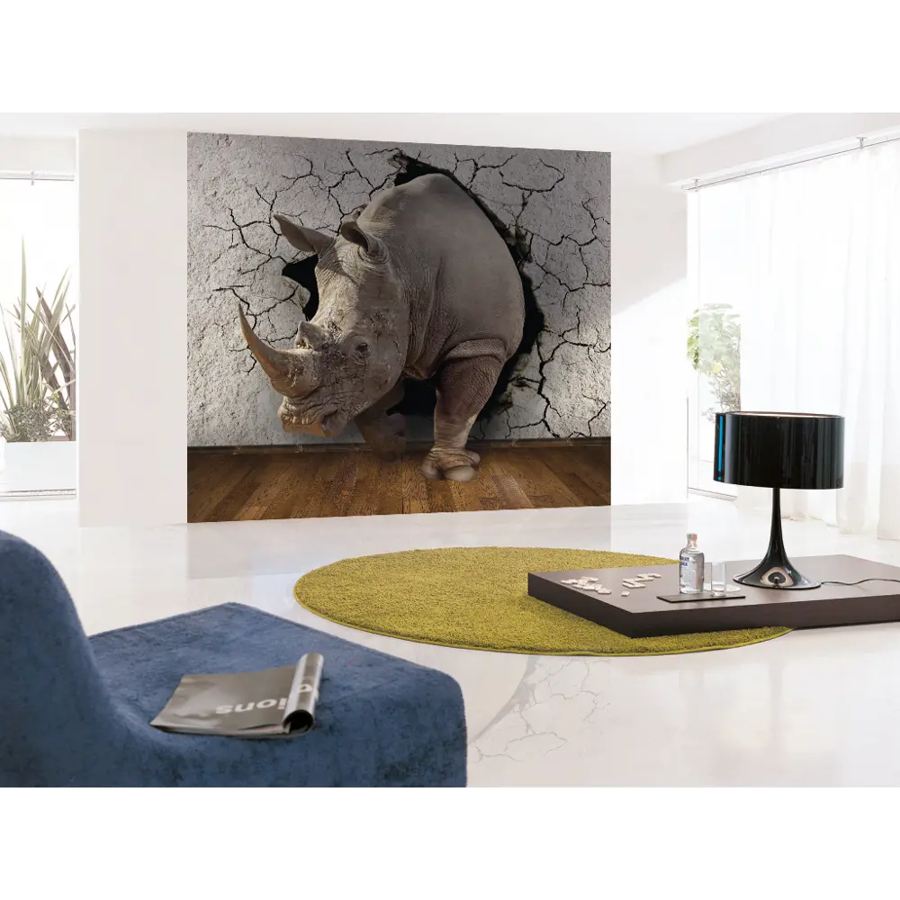 Фотообои 3D Flizart «Носорог» флизелиновые 300x280 см L11-860 FBRUSH STLM-2143890 - Вид №2