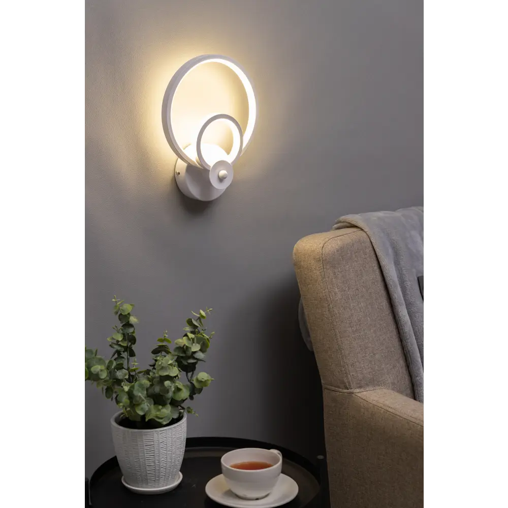 Настенный светильник светодиодный Escada Orbita 10237/2LED, нейтральный белый свет, цвет белый 88294294 STLM-2156250 