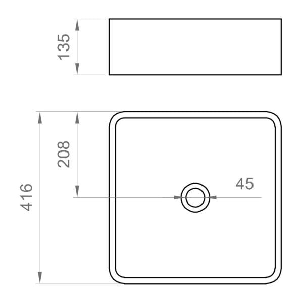 Керамическая квадратная столешница Ercos MUSA ARCH-00066000 - Вид №8