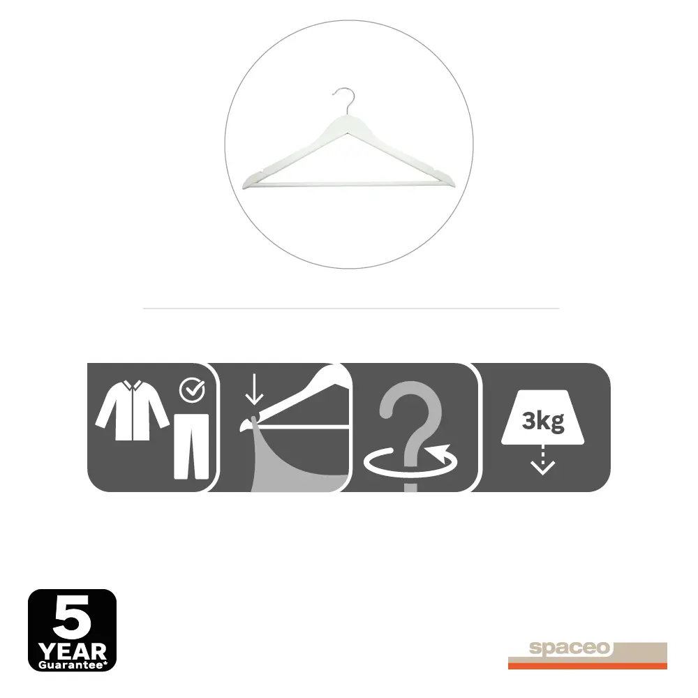 SPACEO Плечики из эвкалипта с поворотной головкой для эстетичного хранения 82680677 Плечики деревянные STLM-0033935 - Вид №9