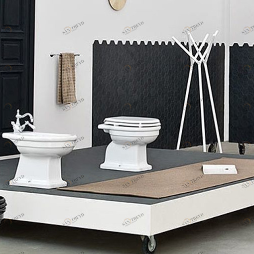 HEV002 Приставной унитаз напольный Белый ArtCeram Hermitage Италия