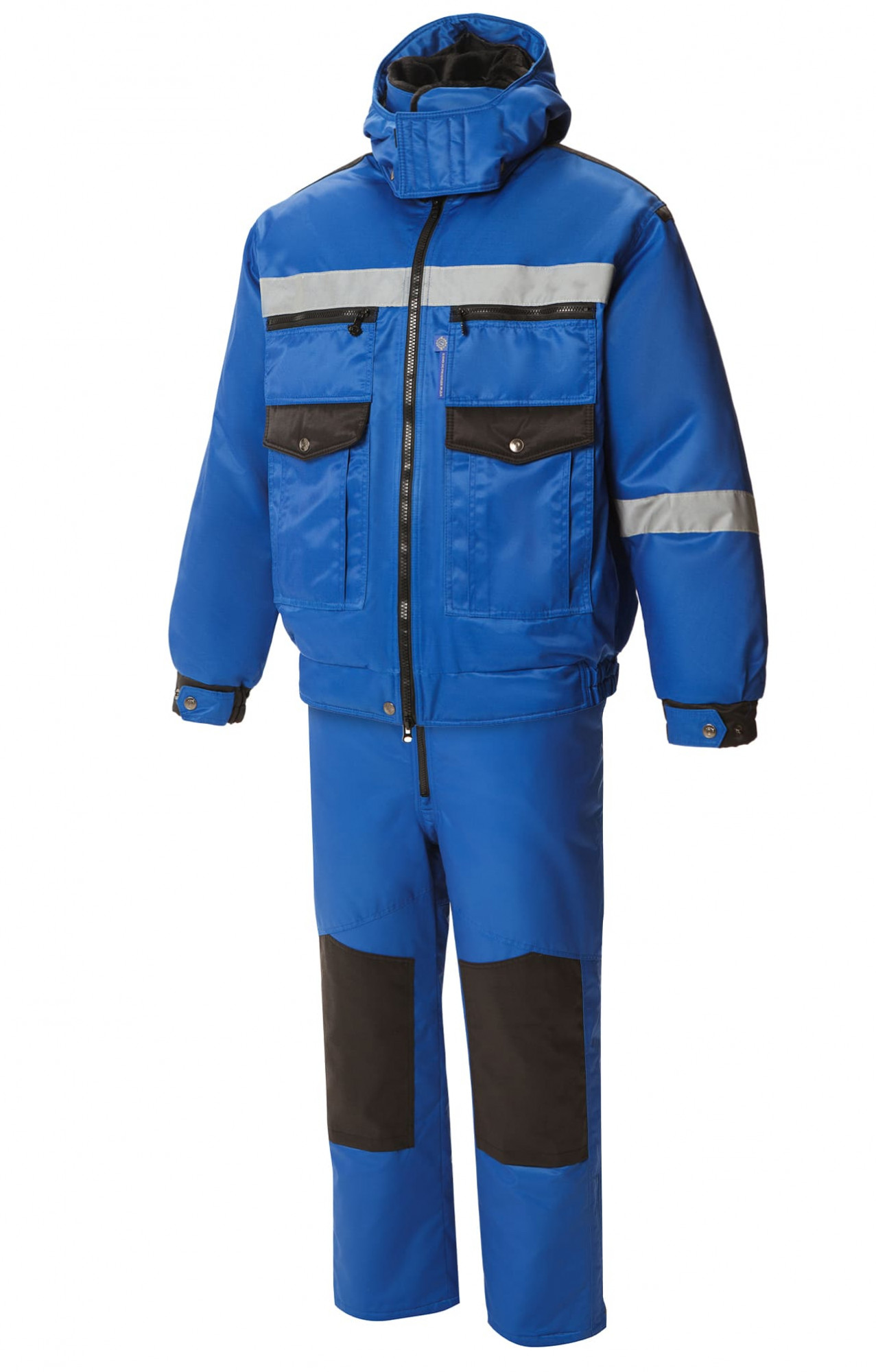 64891 Костюм "Профессионал" зимний василек-черный с СВП  Зимняя спецодежда  размер 52-54/170-176 