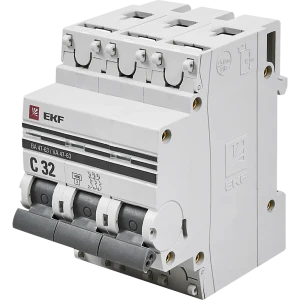 Автоматический выключатель EKF ВА47-63 3P C32 A 4.5 кА 82421320 STLM-2143841