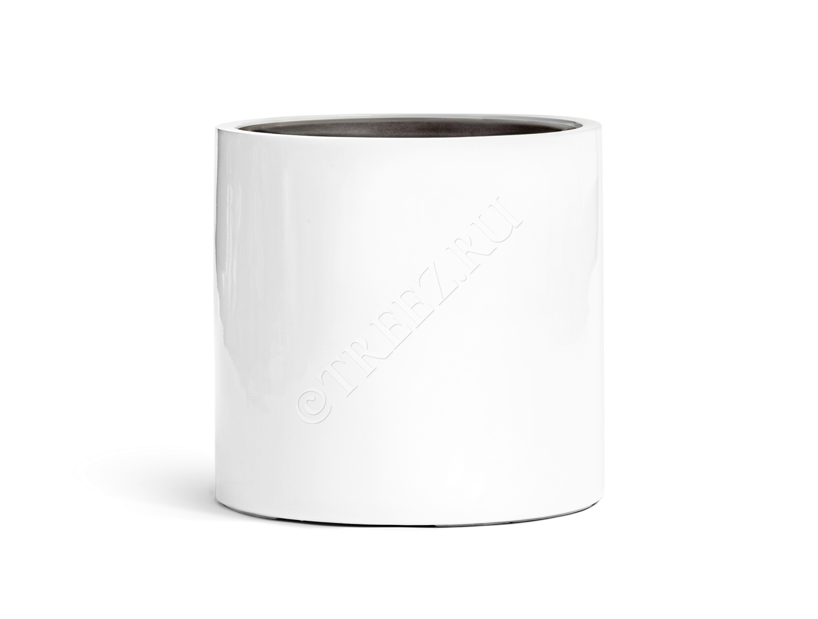 41.3320-05-038-WH-41 Кашпо  Effectory - серия Gloss - Цилиндр - Белый глянцевый лак Цветочная коллекция  - Вид №2