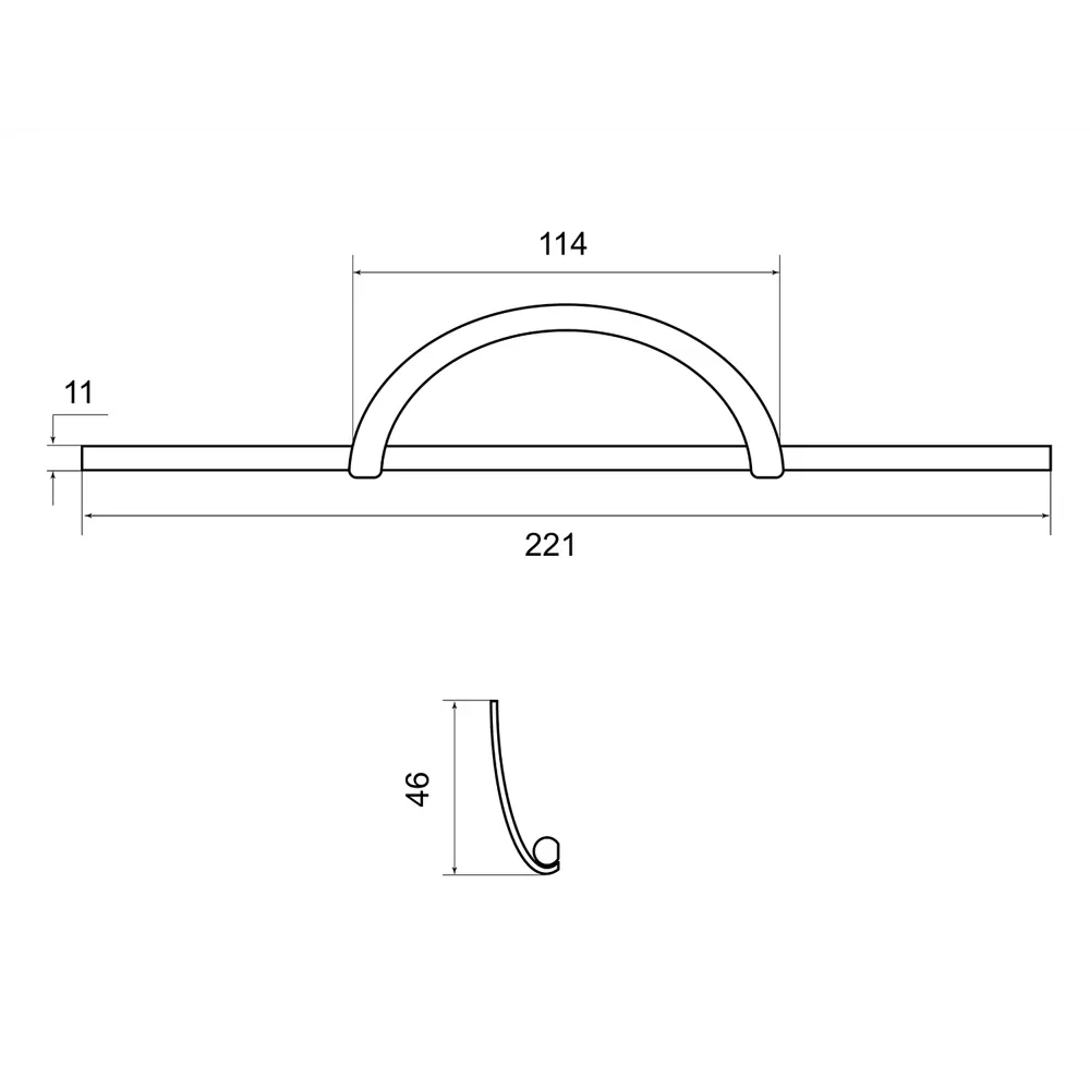 86899807 Ручка-скоба мебельная Guardiano ЦАМ 192 мм цвет матовое золото STLM-1007114 PALLADIUM  - Вид №2