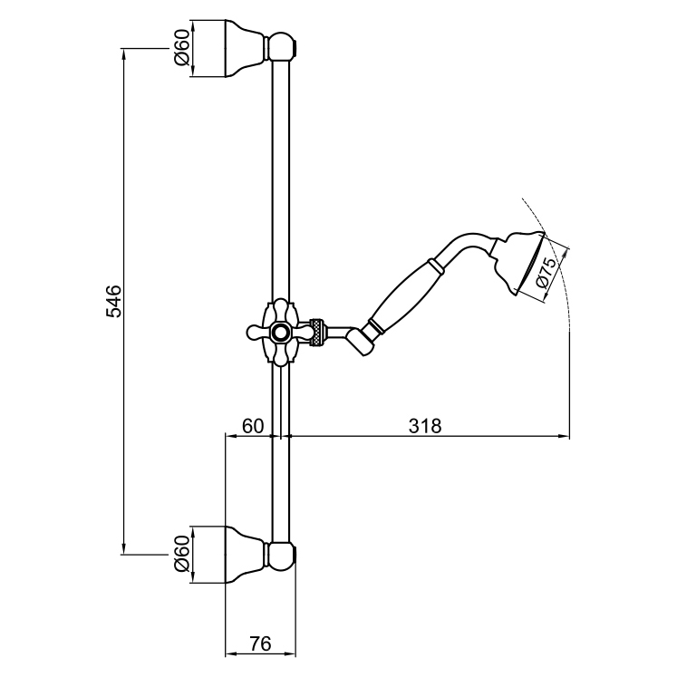 AC0384065 Душевой гарнитур Webert Comfort - Вид №1