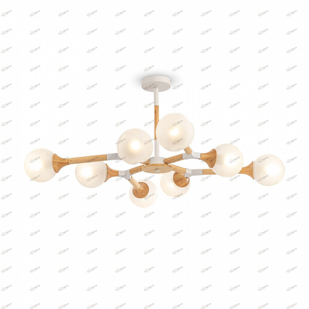 Светильник потолочный на 8 ламп белый Amy FR5105CL-08W FREYA MODERN 00-3957021 Белый