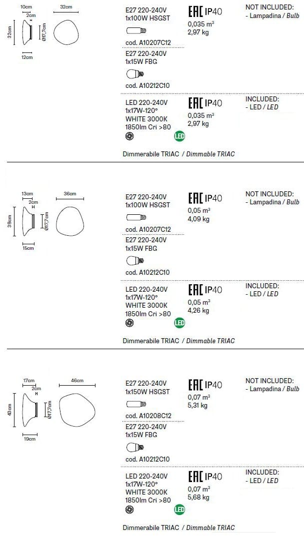 Стеклянный настенный светильник Fabbian Lumi Mycena ARCH-00086916 - Вид №6