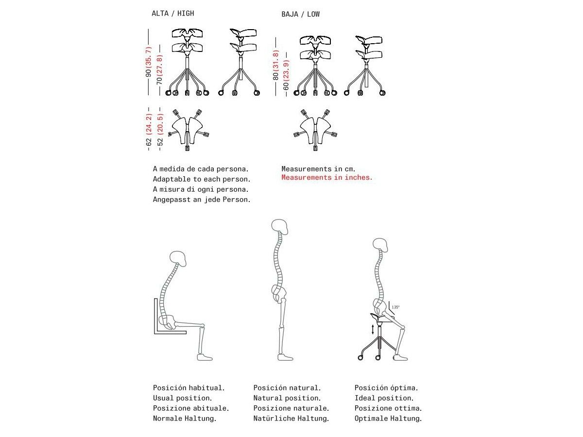 Офисный стул на насесте с колесами BD Barcelona BINARIA ARCH-00143230 - Вид №28
