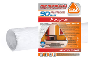 86537730 Сетка стеклотканевая малярная 2x2 45 г/м² 1x20 м STLM-0069743 SD-GLASS