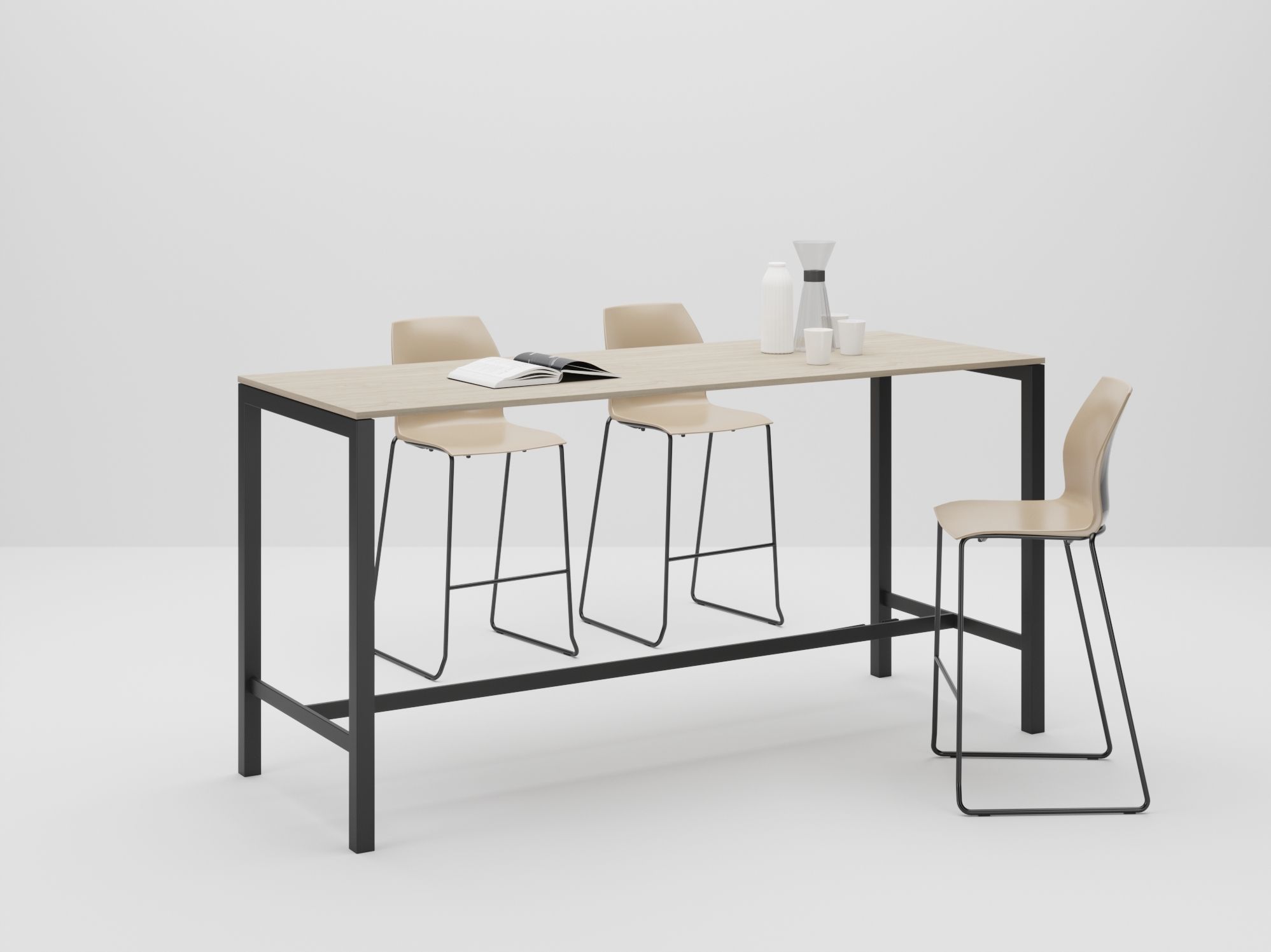 Высокий деревянный прямоугольный стол PROF десять ARCH-00149342 - Вид №1