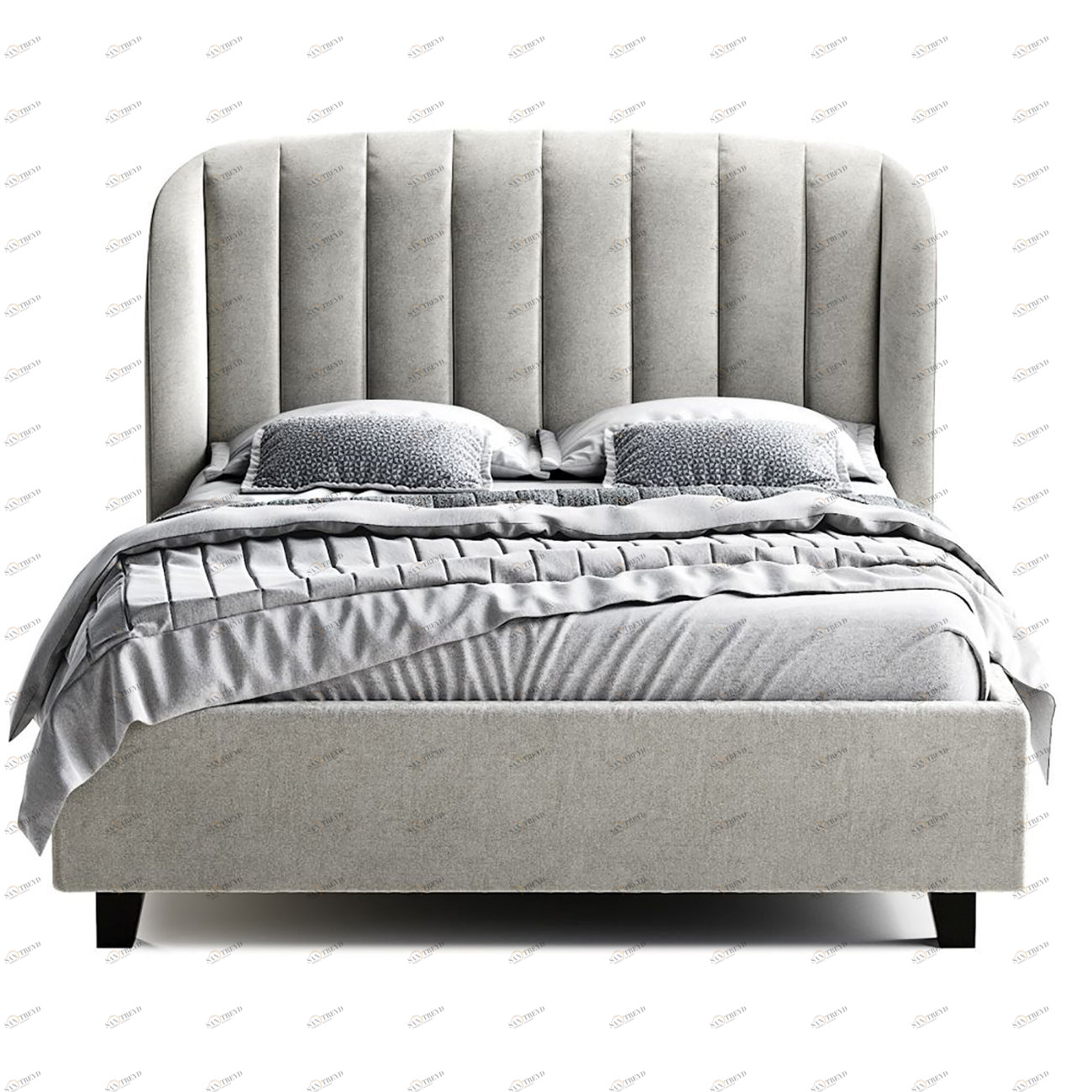 Кровать двуспальная 160х200 серая Tulip THE IDEA ДИЗАЙНЕРСКИЕ 210648 Серый 