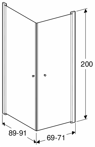 500.984.00.5 IDO Showerama 10-02 прямая душевая стенка, IDO Showerama 10-02, матовые профили / прозрачное стекло, 700x1000 мм  - Вид №4