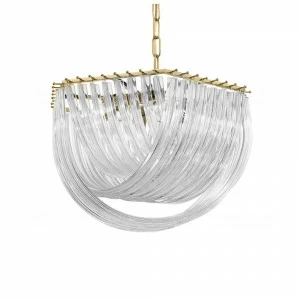 Люстра стеклянная 55х55 см золотая Murano Glass MX18162561-4B DELIGHT COLLECTION ДИЗАЙНЕРСКИЕ 00-3883084 Золото;прозрачный