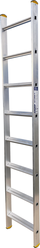 Алюминиевая односекционная  приставная лестница, широкая ступень. 1*8