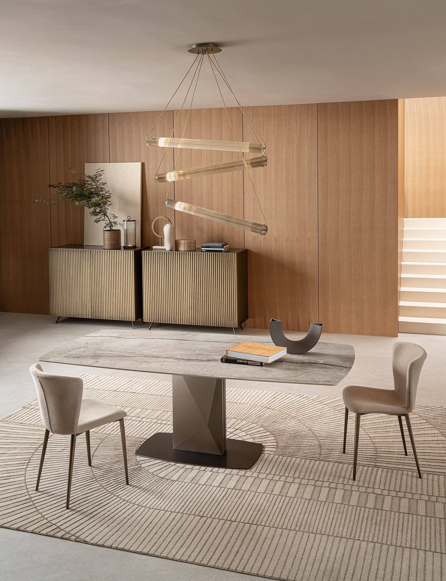 Металлический обеденный стол с керамической столешницей RIFLESSI Onda ARCH-00150859 - Вид №8