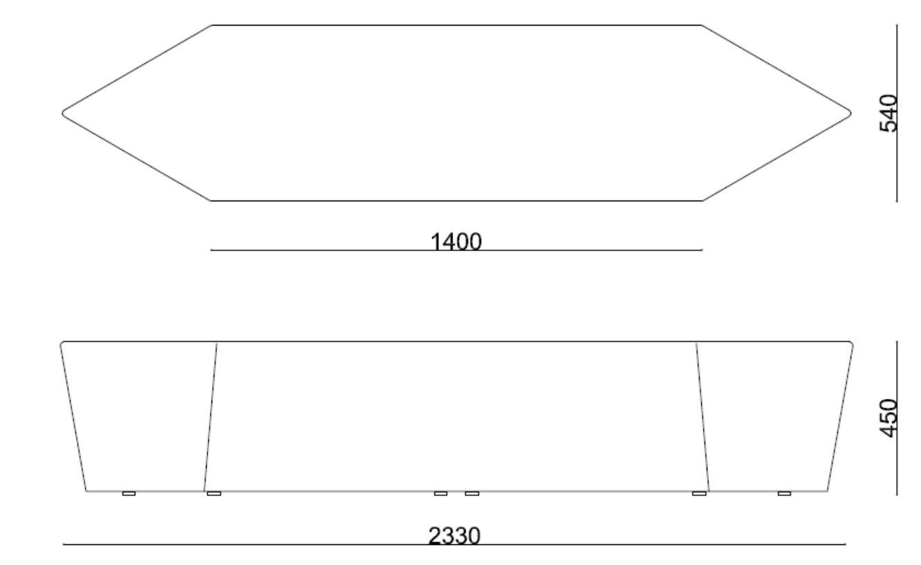 Мягкая скамейка из ткани SITIA Rocks ARCH-00135787 - Вид №18