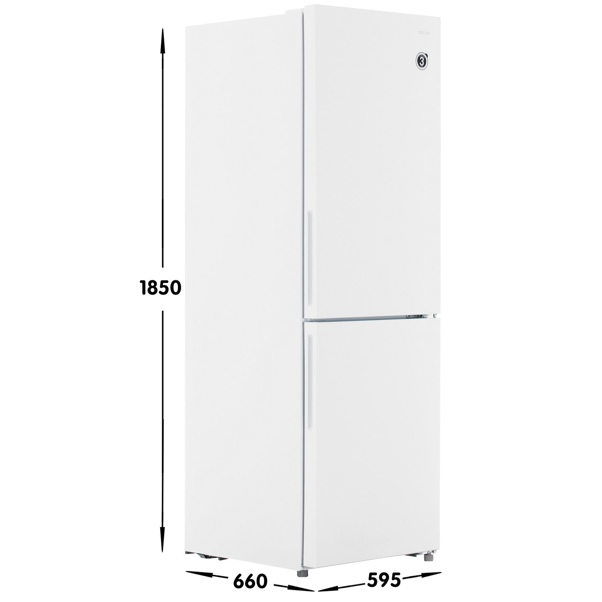 9261632 Холодильник с морозильником   DEXP B4-35AMA белый STDN-0136954 - Вид №6