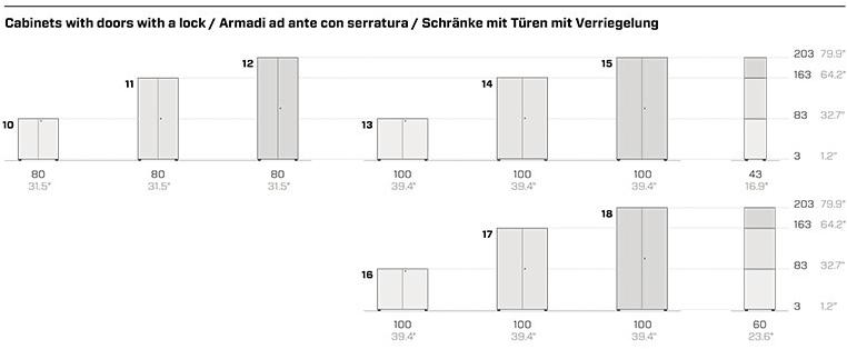 Fantin Офисный шкаф с металлическими распашными дверцами Essenza sun-id-1444386 - Вид №8