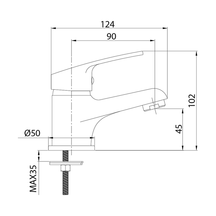 SIMSB00M01 Смеситель для умывальника Milardo Simp  - Вид №2