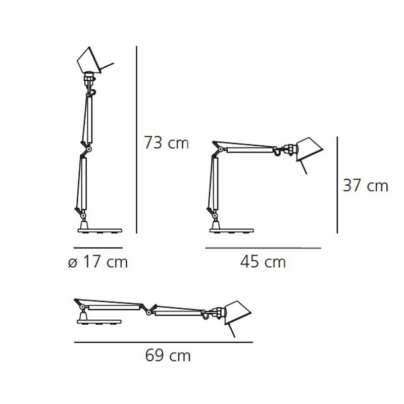 Настольная лампа 73х69 см оранжевая Tolomeo Micro A011860 ARTEMIDE  00-3883005 Оранжевый  - Вид №10