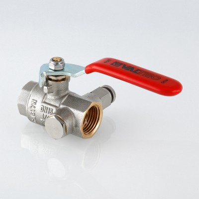 VT.245.N.06 Кран шаровой муфтовый с дренажем и воздухоотводчиком Valtec 1"  - Вид №1