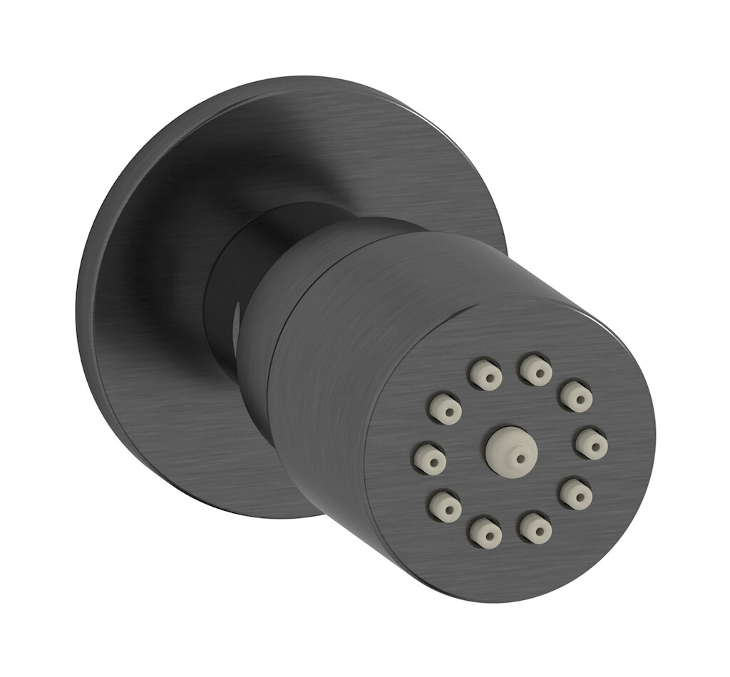 Боковая форсунка круглая WE ARE IB sh109mb_2 Brushed Black Chrome RICAMBI