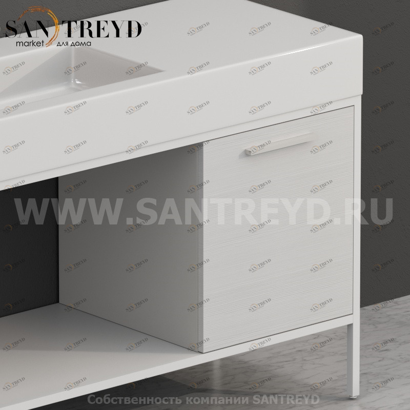 SD4548BT Тумба с открывающейся правой створкой (с 1 стеклянной полкой) Globo Ceramica Globo INCANTHO